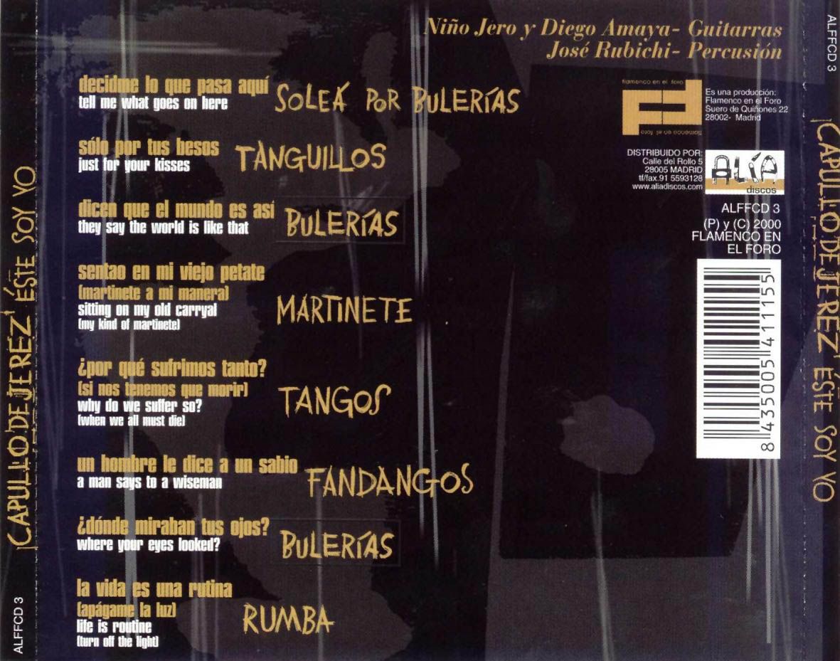 Capullo De Jerez Este Soy Yo Trasera - Capullo de Jerez - Este Soy Yo