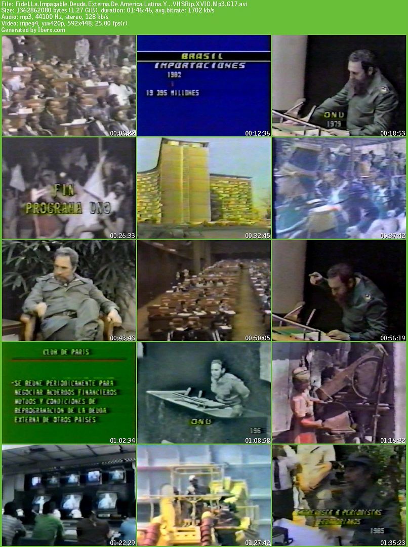 FidelLaImpagableDeudaExternaDeAmericaLatinaYVHSRipXVIDMp3G17 s - Fidel: La impagable deuda externa de América Latina y del Tercer Mundo VHSRip Español