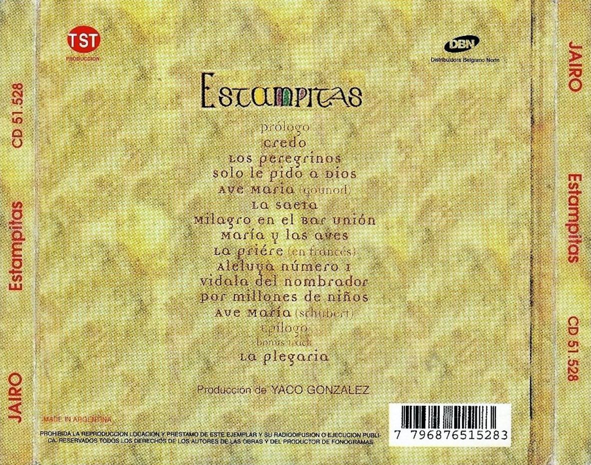Jairo Estampitas Trasera - Jairo - Estampitas