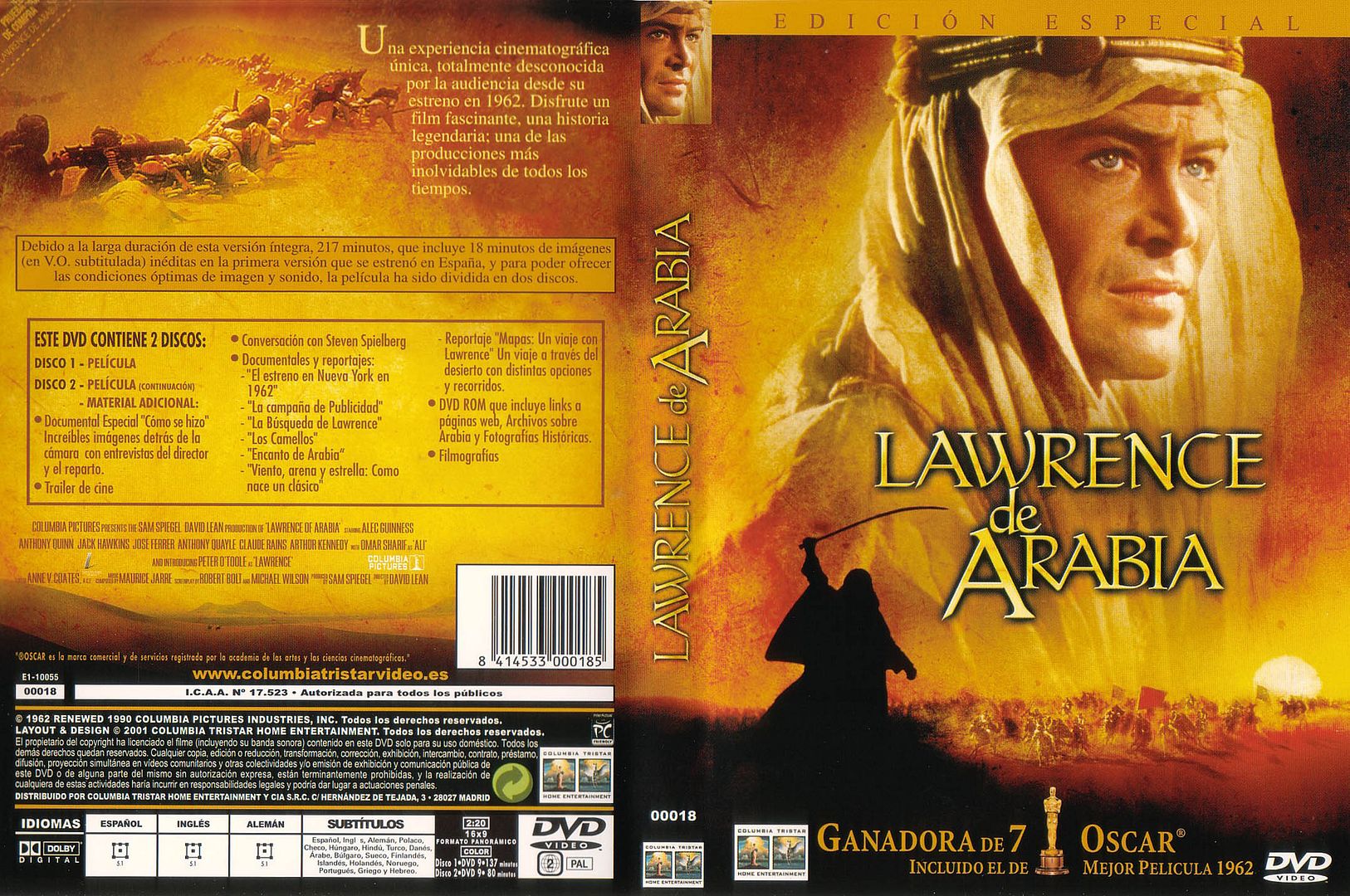 Lawrence De Arabia Edicion Especial Frontal DVD - Lawrence de Arabia (Ed.Especial) Dvdrip Español
