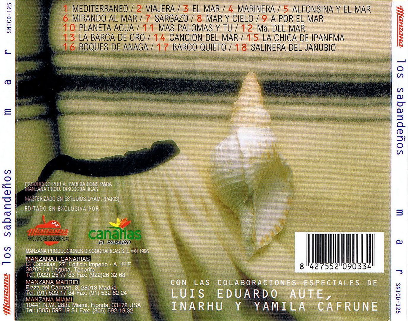 LosSabande25C325B1os Mar trasera - Los Sabandeños - Mar (1996) MP3