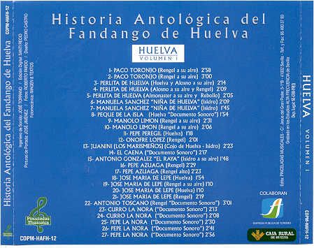 POST1 6 - Antologia del Fandango de Huelva - Huelva (3 CDs)