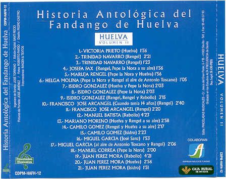 POST1 7 - Antologia del Fandango de Huelva - Huelva (3 CDs)