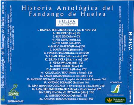 POST1 8 - Antologia del Fandango de Huelva - Huelva (3 CDs)