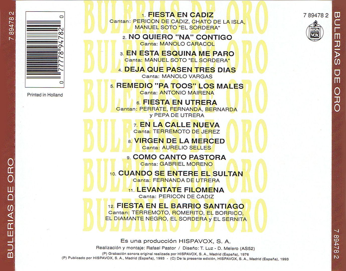 Varios BuleriasOro trasera - Bulerias de Oro VA