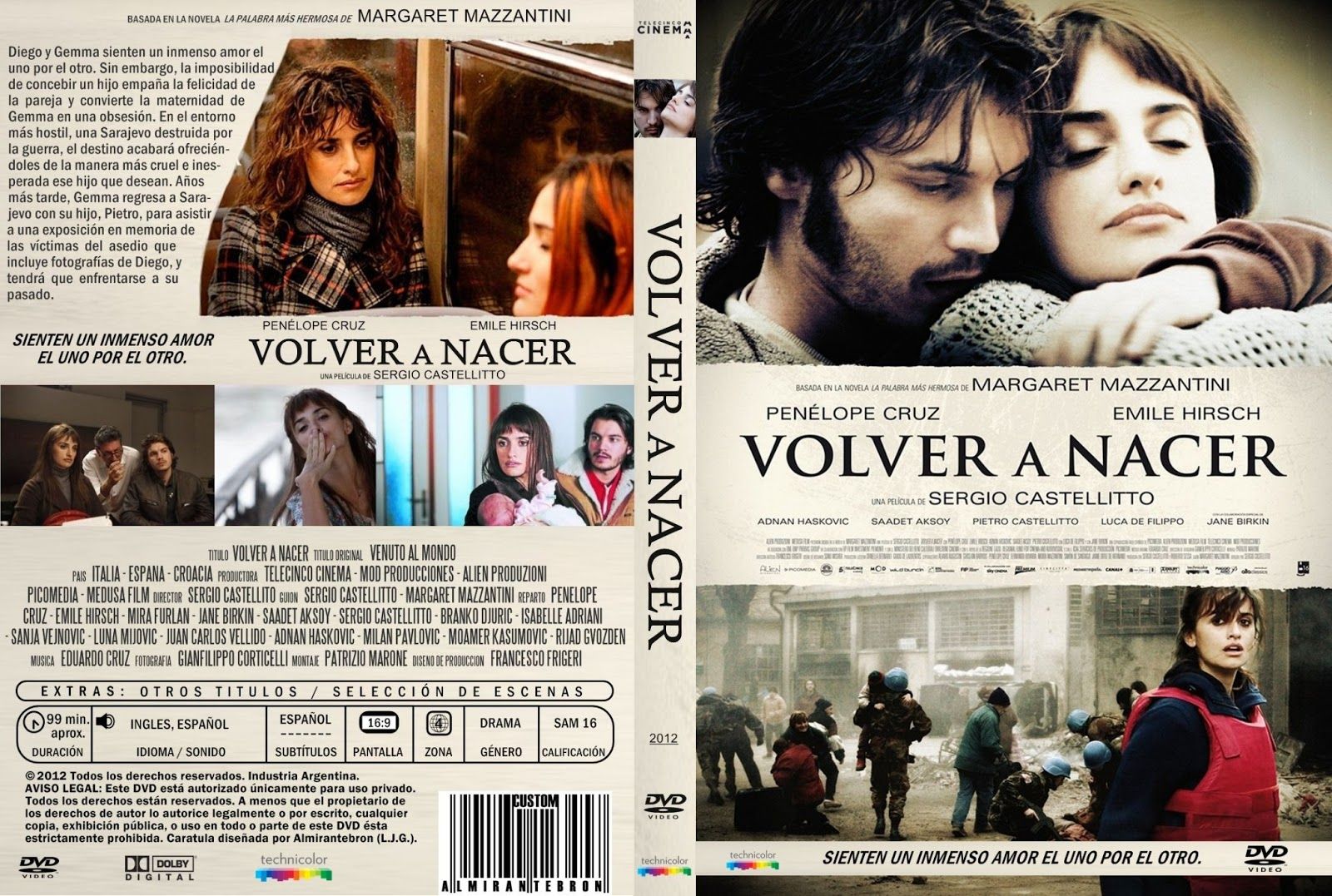 VolverANacerCustomV2PorAlmirantebron dvd - Volver a nacer Dvdrip Español (2012) Drama