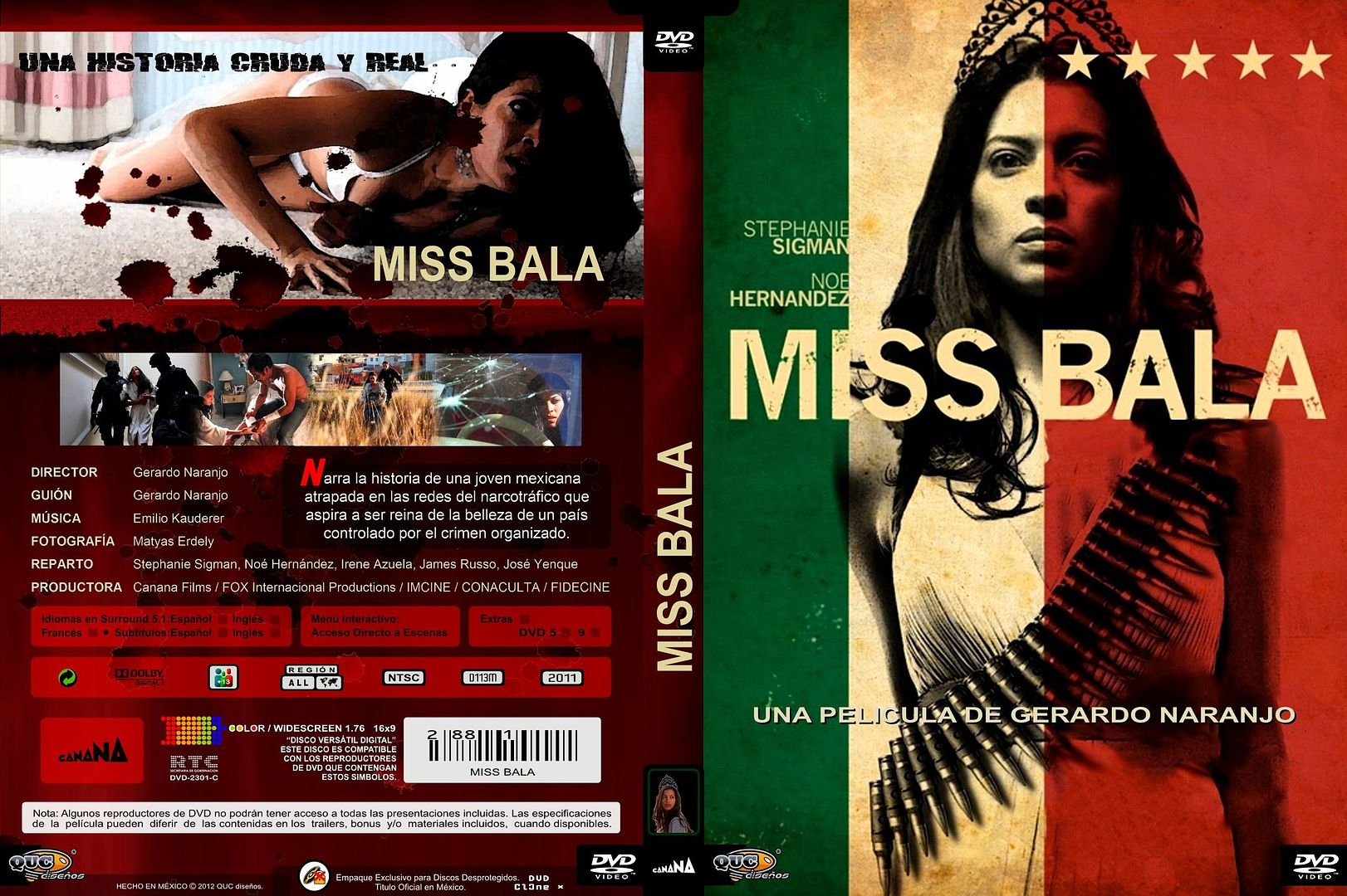max1330037044 frontback cover - Miss bala DVDRip Español (2011) Drama Social