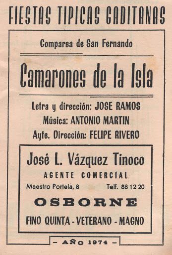 muy 1950 - Camarones de la Isla (Comparsa Carnaval de Cadiz 1974)