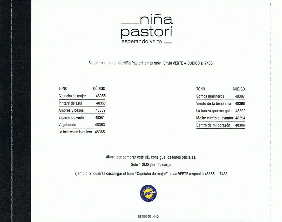 muy 2057 - Niña Pastori - Esperando Verte