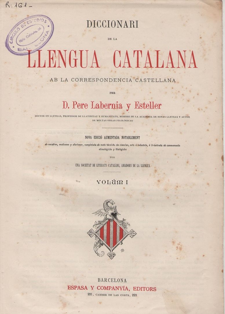 t43 - Diccionari de la Llengua Catalana, ab la correspondencia castellana (1900)