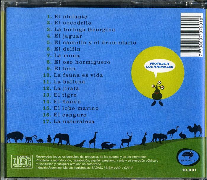 las canciones animalitos atras - Las Canciones de los animalitos vol.1