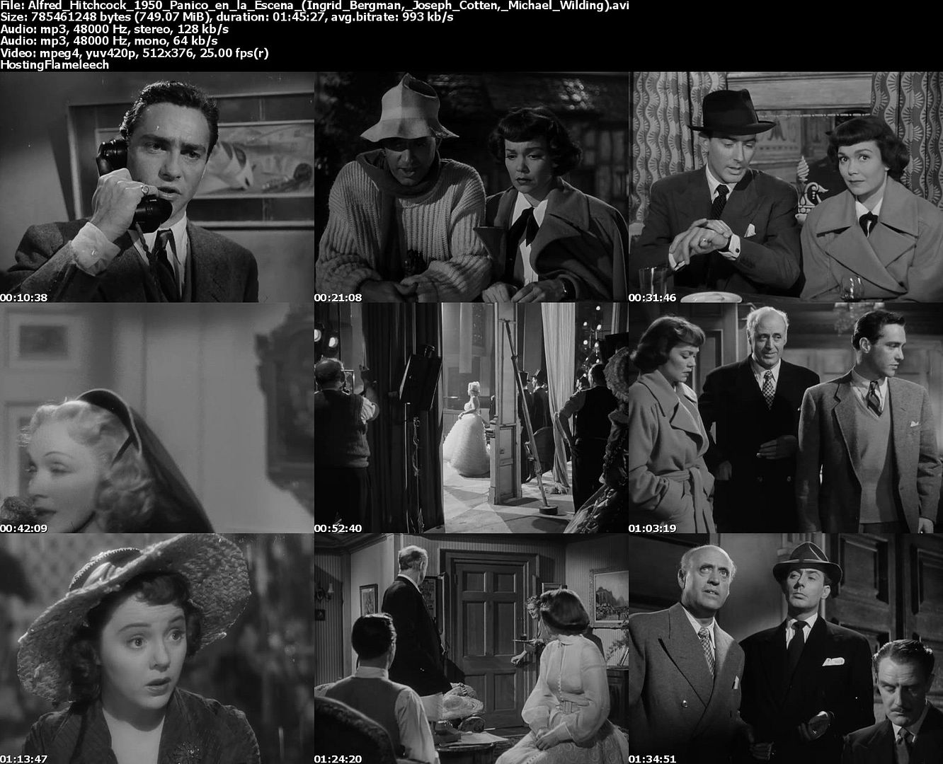 ndice 11 - Pánico en la escena Dvdrip Español (1950) Intriga