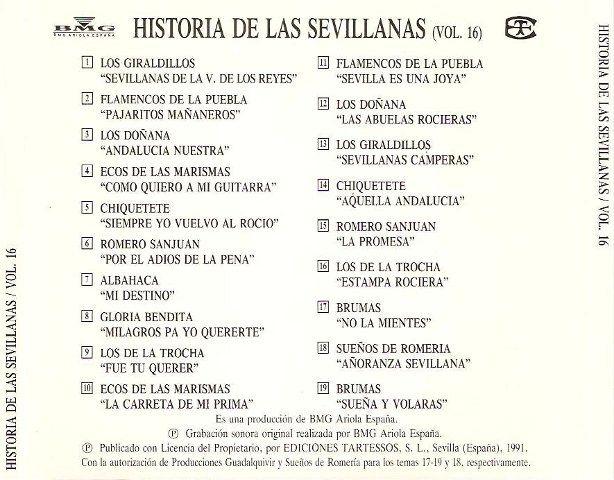 16 - Historia de las Sevillanas 16 CDS