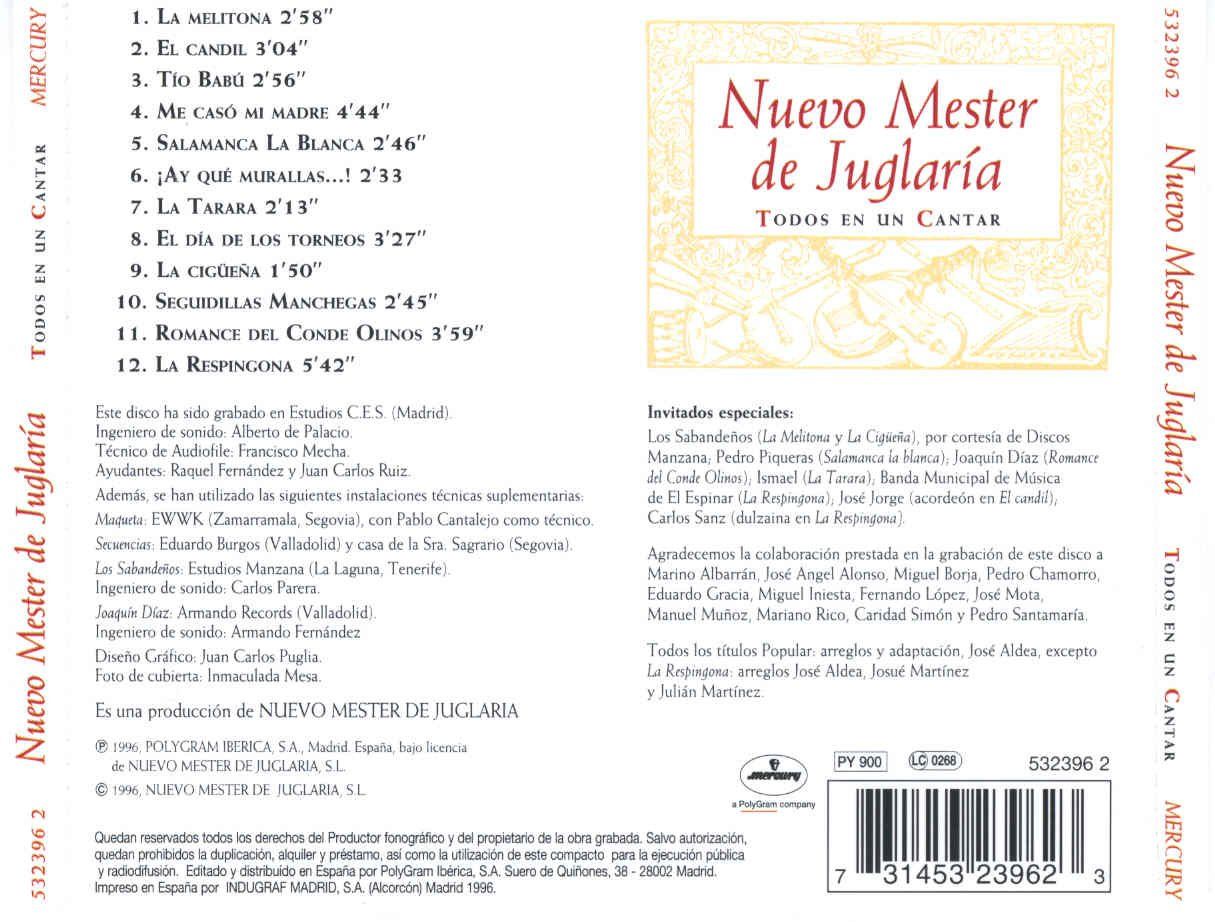9615 49BE0AF1 - Nuevo Mester de Juglaría: Discografia