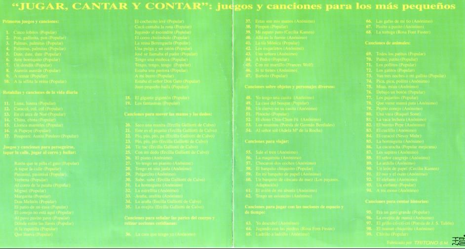 JUGARYCANTAR - Jugar, cantar y contar - CARMEN SAN ANDRÉS