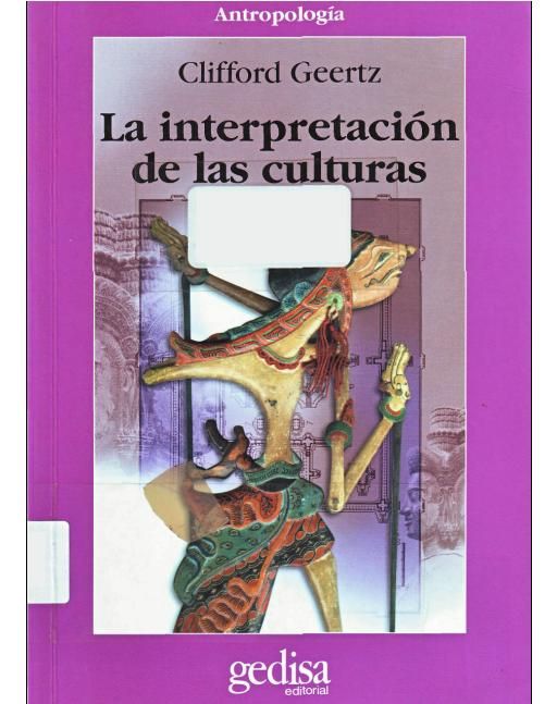 culturas - La interpretación de las culturas - Clifford Geertz