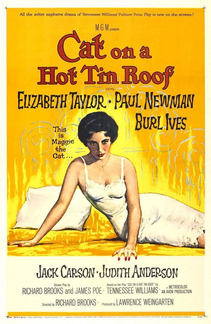 gata - La gata sobre el tejado de zinc Dvdrip Español (1958) Drama