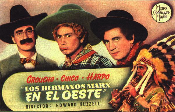 loshermanosmarx eneloestecartel - Los hermanos Marx en el Oeste Dvdrip Español (1940) Comedia