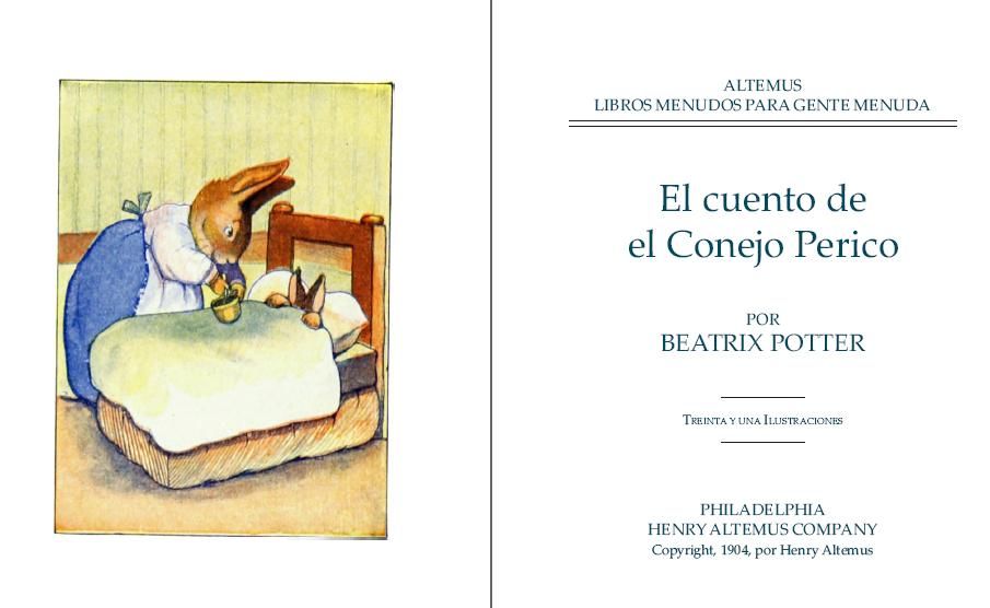 perico - El Cuento del conejo Perico - Beatrix Potter