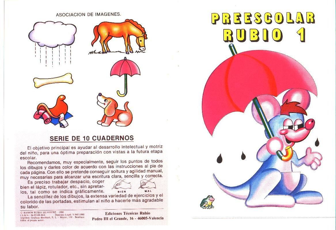 rubio 1 - Cuadernos Preescolar cuaderno Rubio 1,2 y 3
