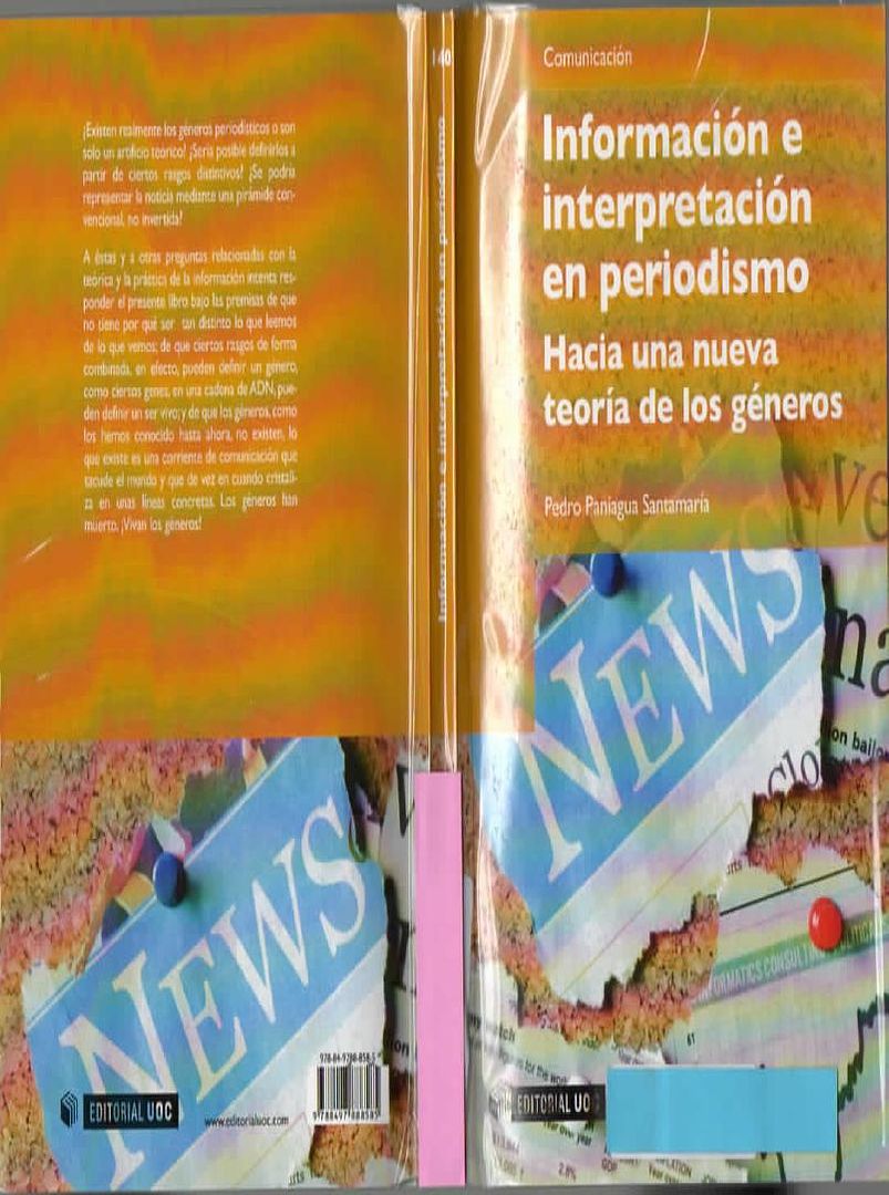 periodismo 1 - Pedro Paniagua Santamaria: Bibliografia