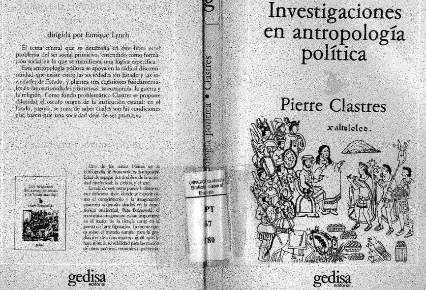 pierre - Investigaciones en antropología política - Pierre Clastres