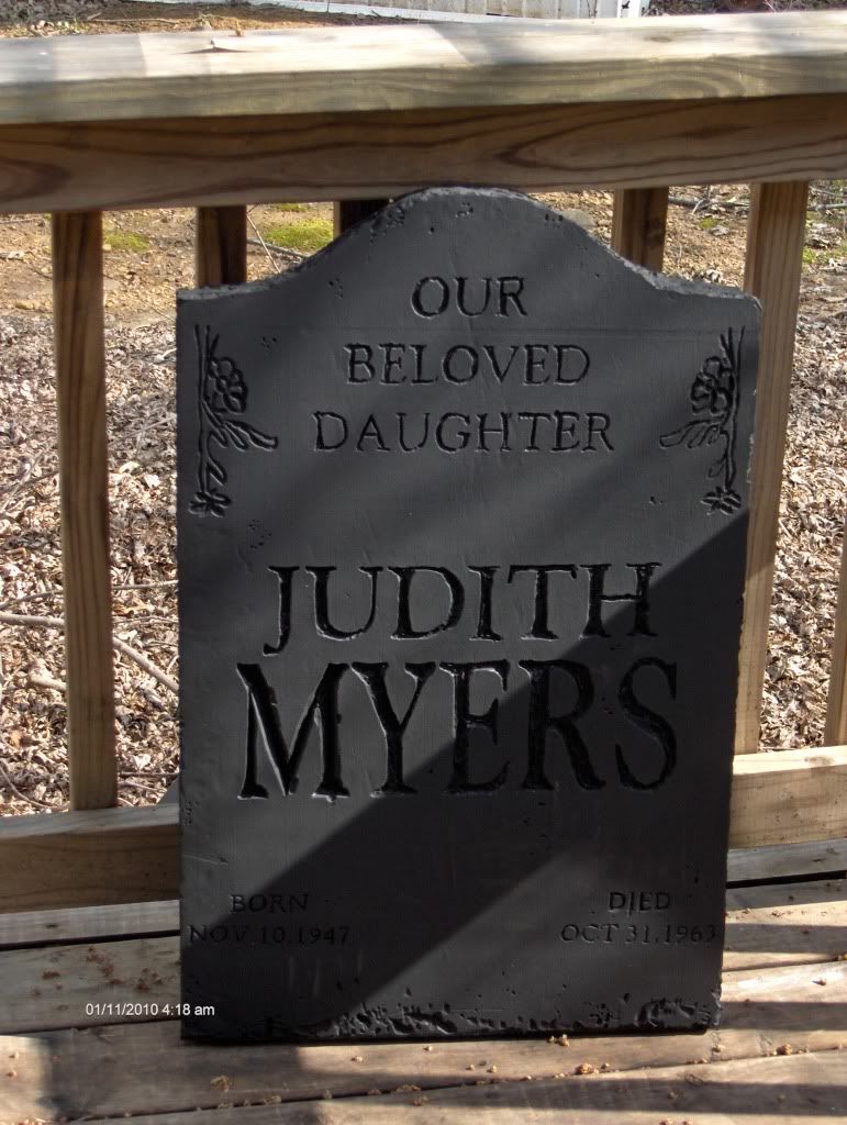 Judith Myers Tombstone
 Here lies Judith myers Michael Myers