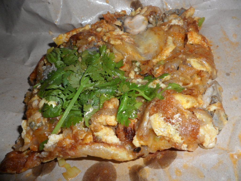 Large serving of Oyster Omelette