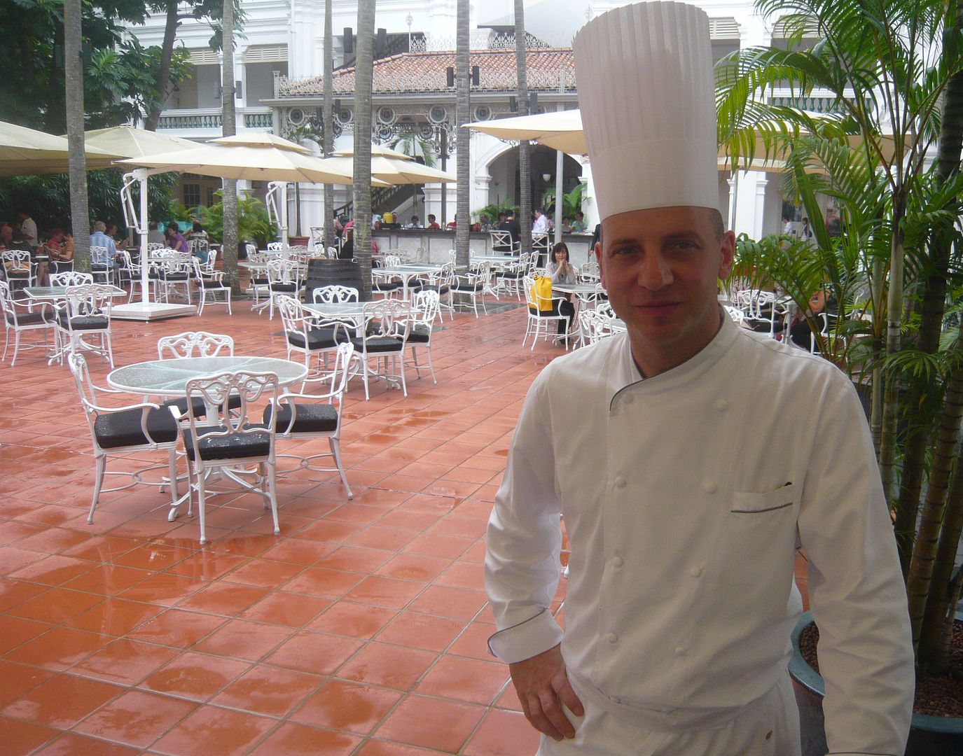 Chef Nicola Canuti, the Deputy Executive Chef of Raffles Courtyard , Raffles Hotel