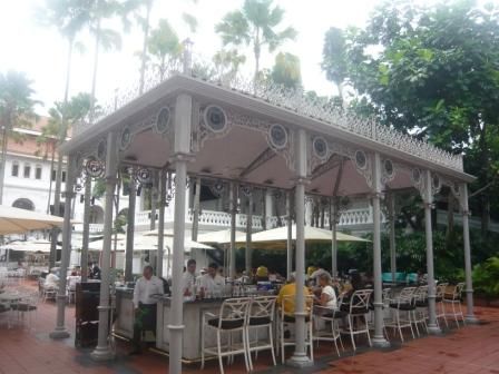 Chilling out with friends at the Gazebo Bar