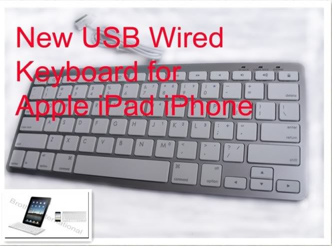 new iphone 4g keyboard. New USB Wired Keyboard for Apple iPad iPhone 3 3G 4 4G