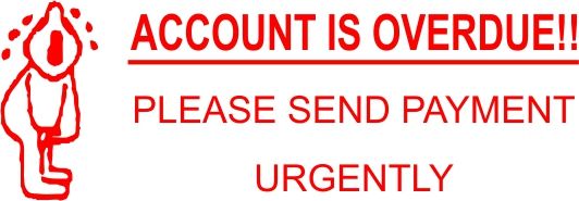 account is overdue self inking stamp supplied with red ink or your account is overdue self inking stamp supplied with red ink or your