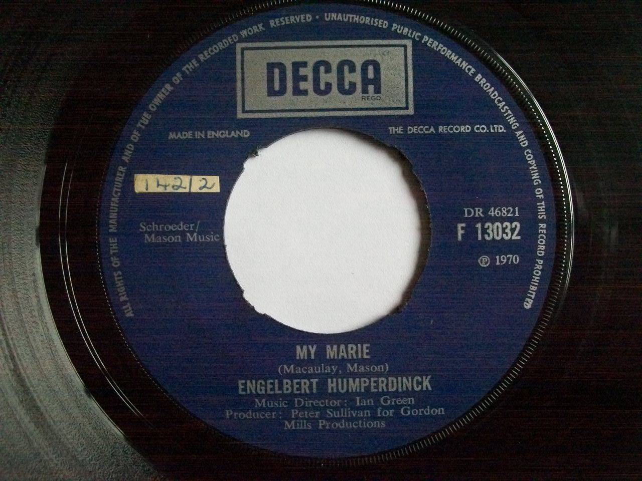 Engelbert Humperdinck - My Marie / Our Song (la Paloma)