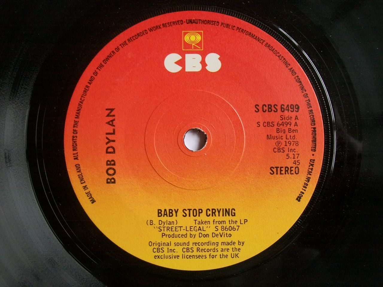 Bob Dylan - Baby Stop Crying