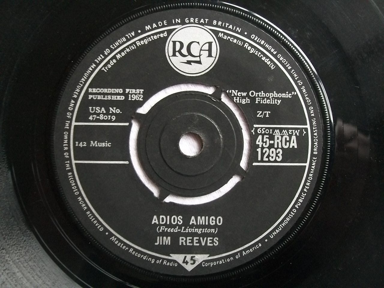 Jim Reeves - Adios Amigo / A Letter To My Heart