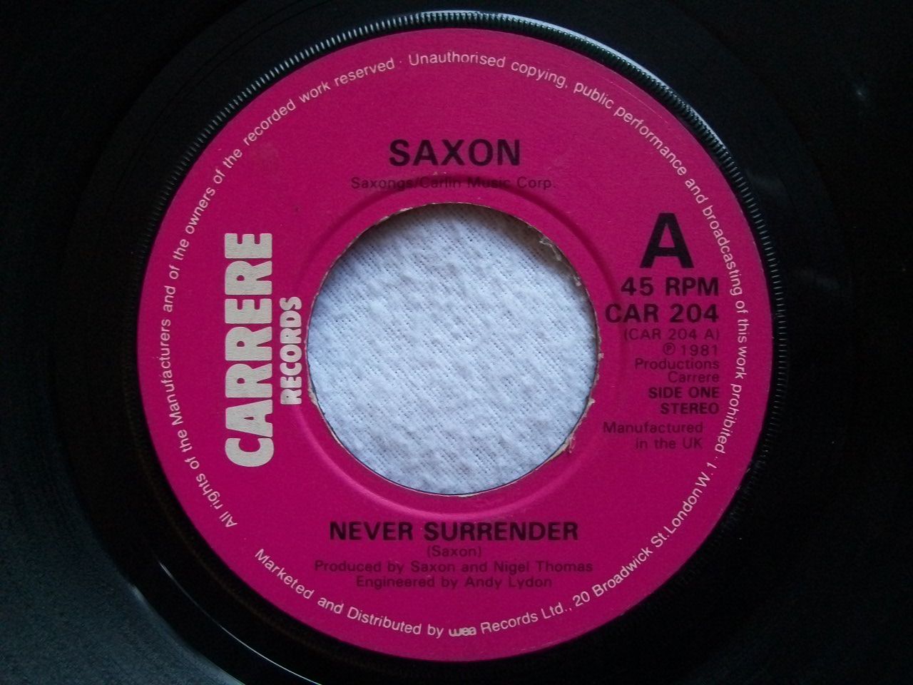 Saxon - Never Surrender Record