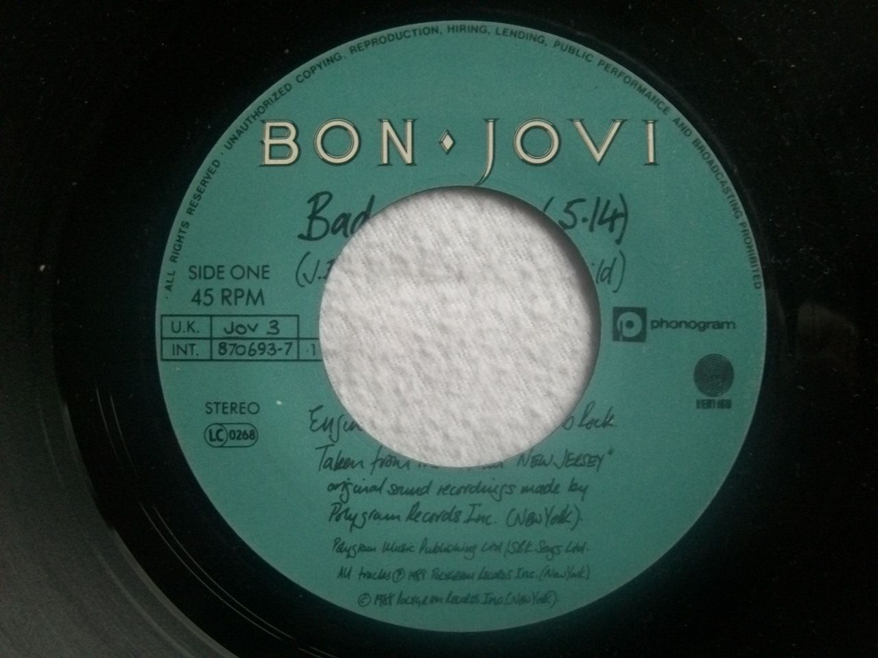 Bon Jovi - Bad Medicine Record