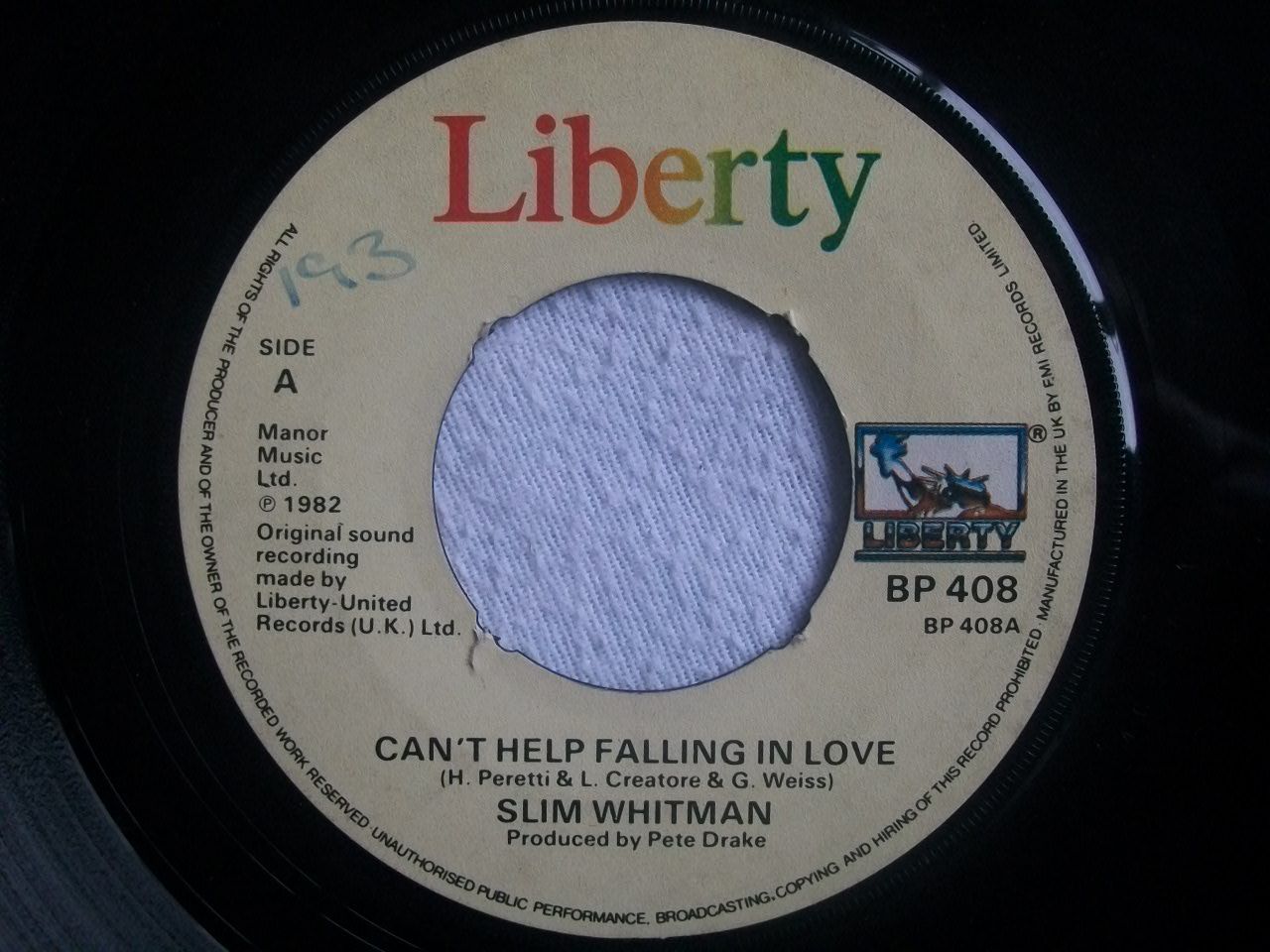 Slim Whitman - Can't Help Falling In Love