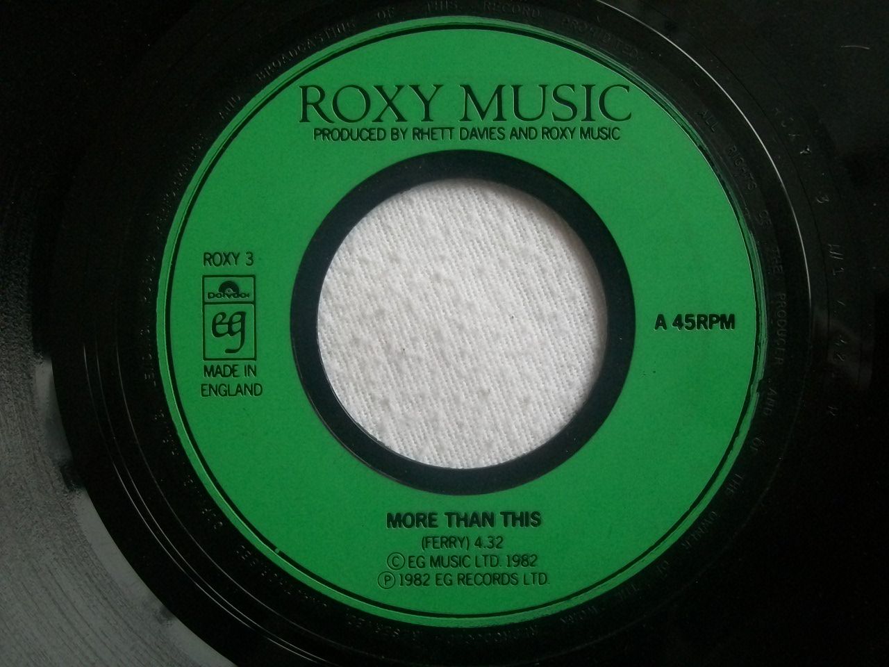 Roxy Music - More Than This Record