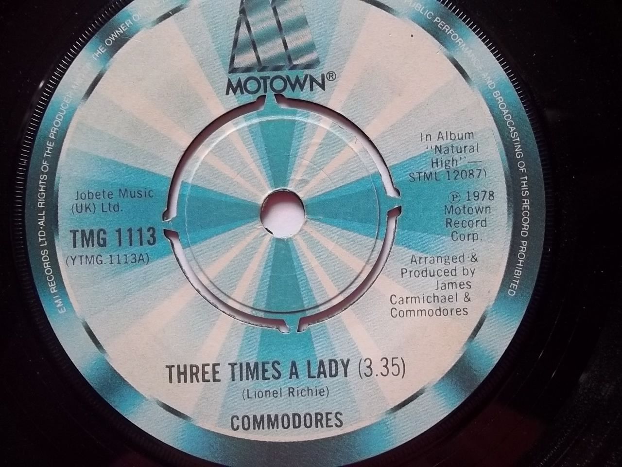 Commodores - Three Times A Lady Album
