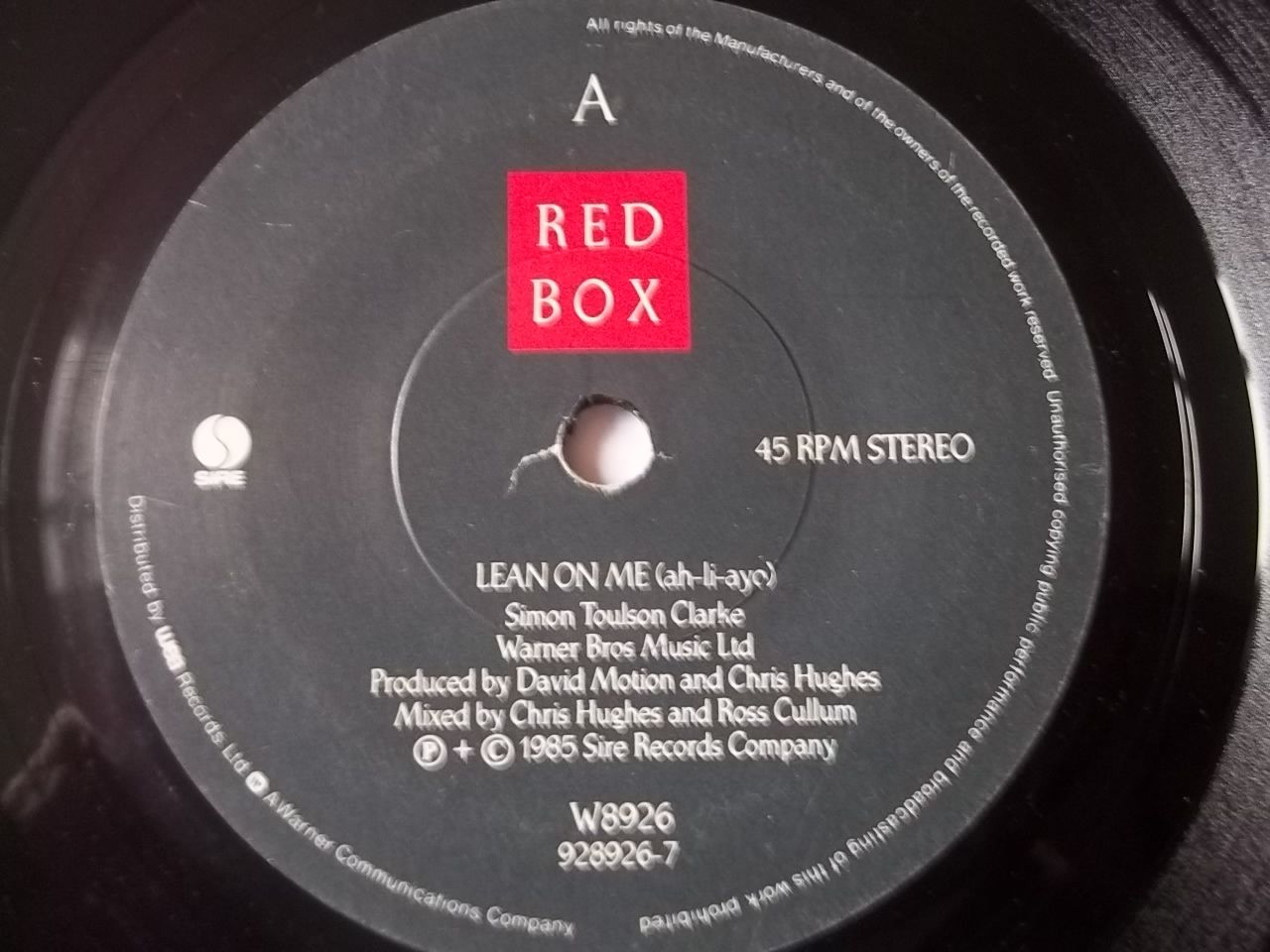 Red Box Lean On Me Records, LPs, Vinyl and CDs MusicStack