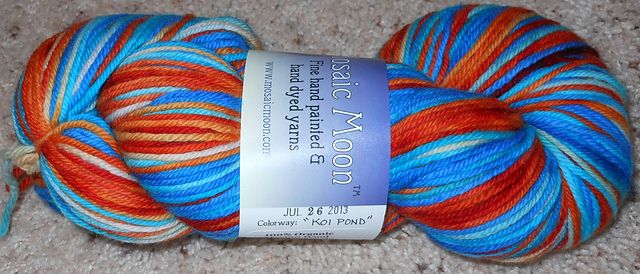4 oz Mosaic Moon Koi Pond on Gaia Worsted, PPD 4 oz Mosaic Moon Koi Pond on Gaia Worsted, PPD