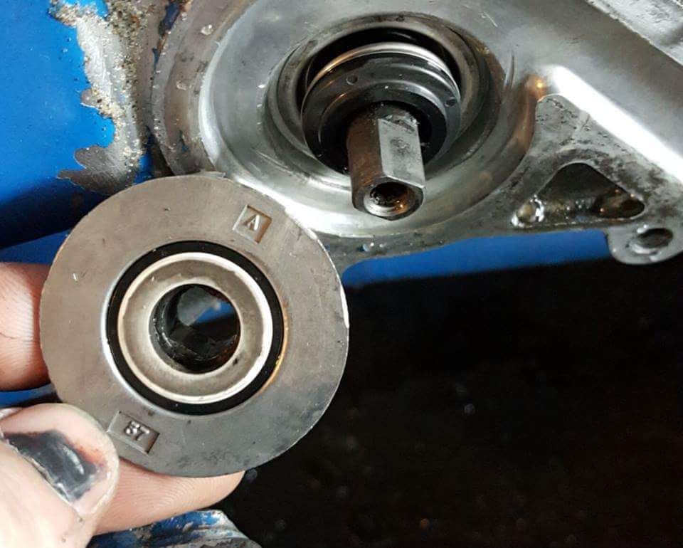 water pump weep hole.