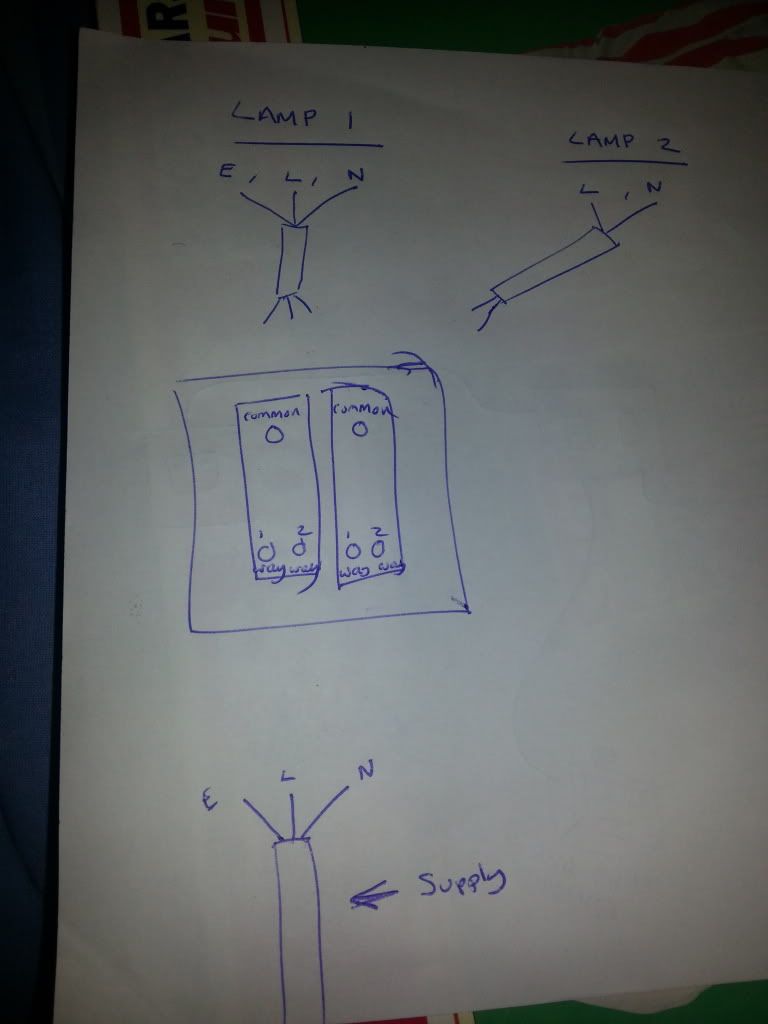 Wiring for 2-Way Switch and outdoor lighting | DIYnot Forums