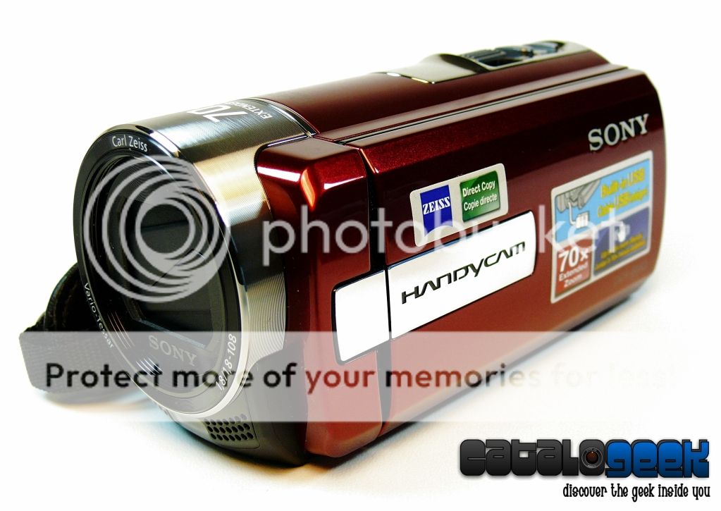 New Open Box Sony DCR SX45 Handycam Camcorder 70x Zoom 3inch LCD Red