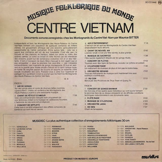 22BLes2BMontagnards2Bdu2BCentre2BVietnam2BBack - Musique Folklorique du Monde - Les Montagnards du Centre Vietnam FLAC