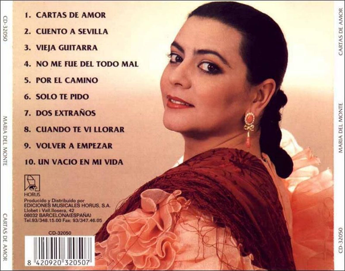 Maria Del Monte Cartas De Amor Trasera - Maria Del Monte - Cartas de Amor (1994) FLAC