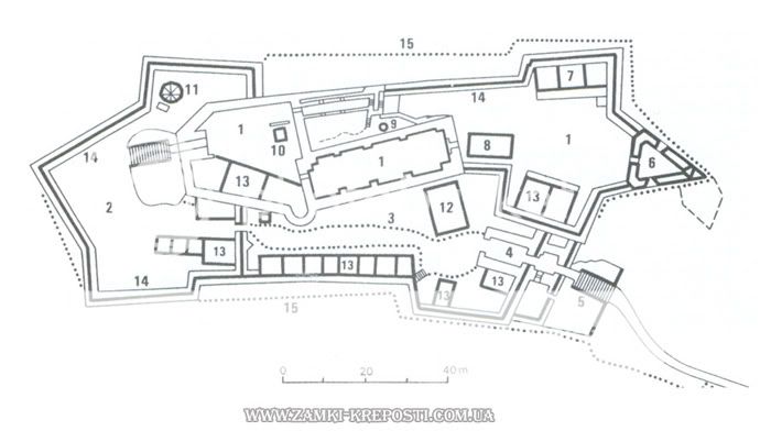 План средневекового замка