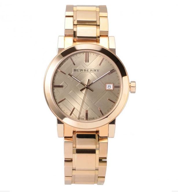 ROSE GOLD CHECK DIAL WATCH 