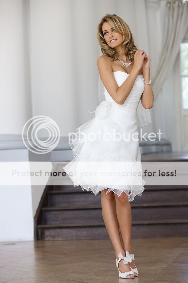 NEU weißen kurzen Hochzeitskleid Brautkleid Abendkleid bei